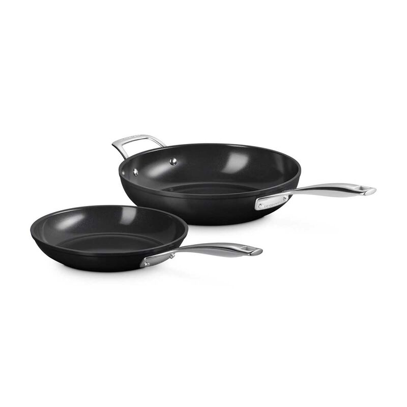 Le Creuset Non-Stick Ceramic 2-Piece Deep and Shallow Frying Pan Set image number 0